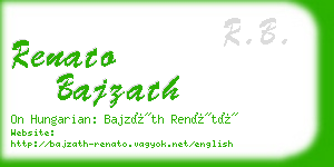renato bajzath business card